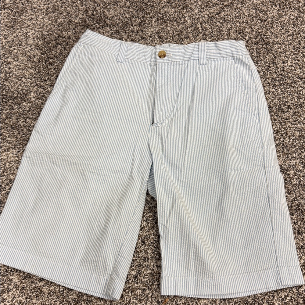 Vineyard Vines Light Blue & White Pinstripe Kids Shorts